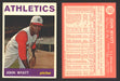 1964 Topps Baseball Trading Card You Pick Singles #100-#199 VG/EX #	108 John Wyatt - Kansas City Athletics  - TvMovieCards.com