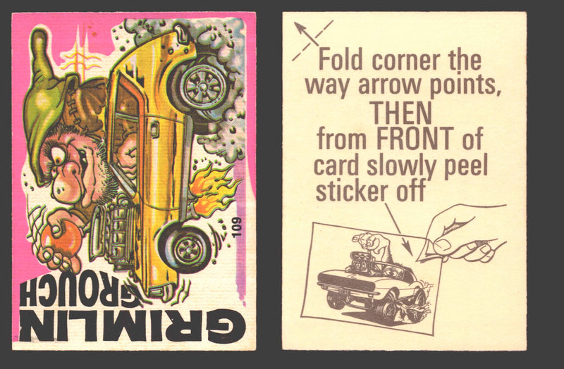 Fantastic Odd Rods Series 1 Vintage Sticker Cards Donruss #67-132 You Pick Singles
