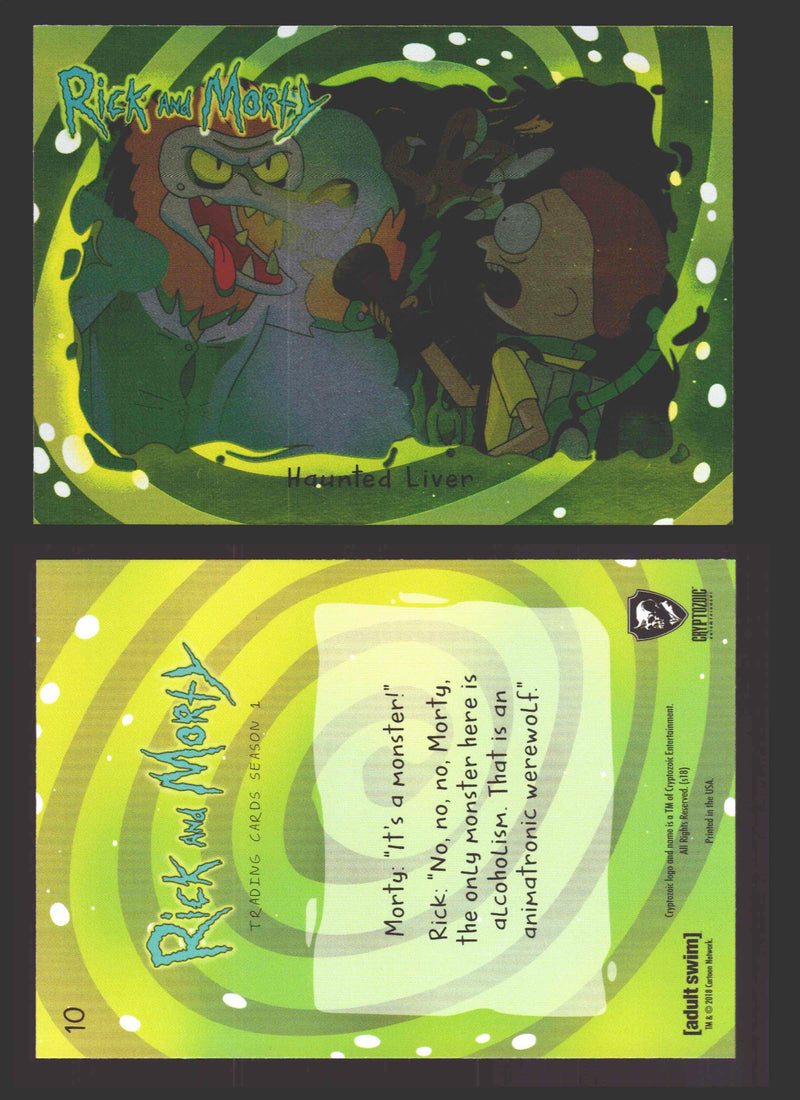 Rick and Morty Season 1 Base Foil Parallel Trading Card You Pick Singles #1-45 #	10  - TvMovieCards.com