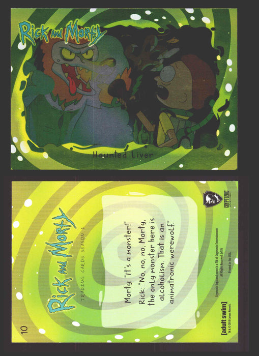 Rick and Morty Season 1 Base Foil Parallel Trading Card You Pick Singles #1-45 #	10  - TvMovieCards.com