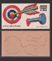 1967 Disgusting Disguises Sticker Trading Card You Pick Singles #1-27 #	 10   Arrow Target & Nail  - TvMovieCards.com