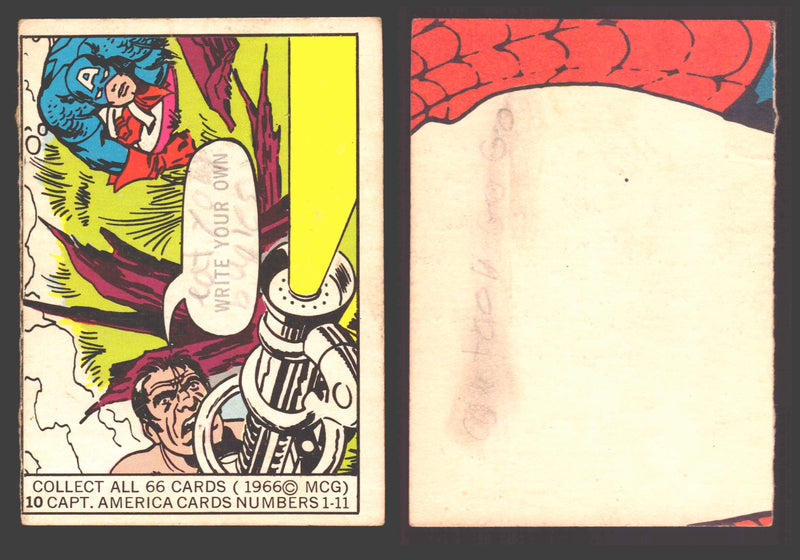 1966 Marvel Super Heroes Donruss Vintage Trading Cards You Pick Singles #1-66 #10 writing - TvMovieCards.com