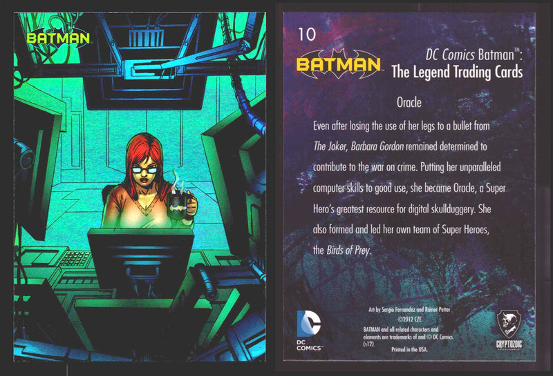 DC Comics Batman The Legend Parallel HoloFoil Base Trading Card Singles #1-63 10 Oracle - TvMovieCards.com