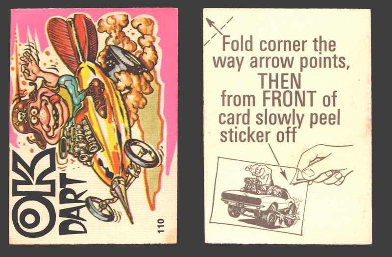 Fantastic Odd Rods Series 1 Vintage Sticker Cards Donruss #67-132 You Pick Singles