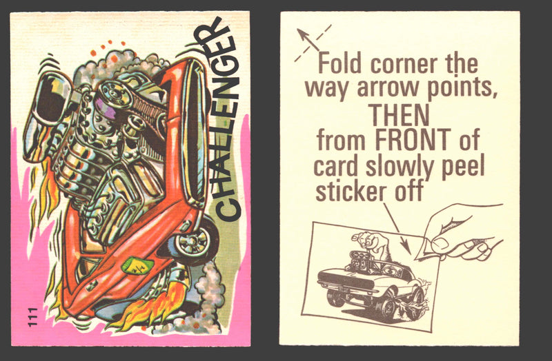 Fantastic Odd Rods Series 1 Vintage Sticker Cards Donruss #67-132 You Pick Singles
