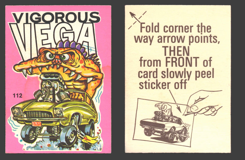 Fantastic Odd Rods Series 1 Vintage Sticker Cards Donruss #67-132 You Pick Singles