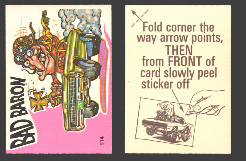 Fantastic Odd Rods Series 1 Vintage Sticker Cards Donruss #67-132 You Pick Singles