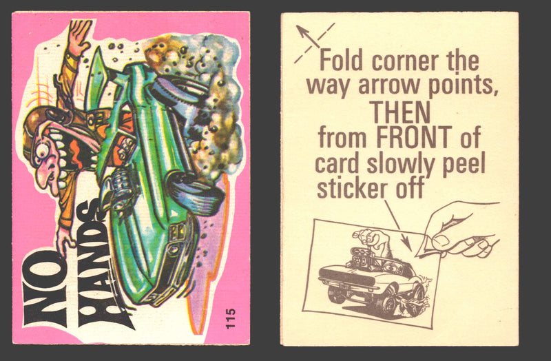 Fantastic Odd Rods Series 1 Vintage Sticker Cards Donruss #67-132 You Pick Singles