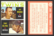 1964 Topps Baseball Trading Card You Pick Singles #100-#199 VG/EX #	116 Twins Rookies - Jay Ward / Tony Oliva RC  - TvMovieCards.com