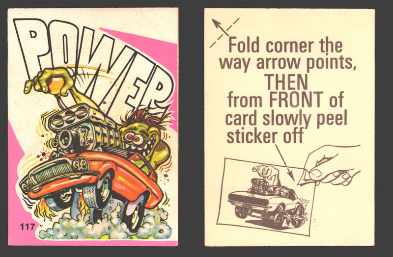 Fantastic Odd Rods Series 1 Vintage Sticker Cards Donruss #67-132 You Pick Singles