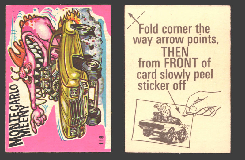 Fantastic Odd Rods Series 1 Vintage Sticker Cards Donruss #67-132 You Pick Singles