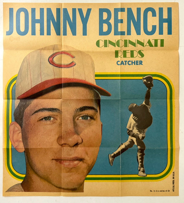 1970 Topps Baseball POSTER Inserts You Pick Singles *Finish Your Set* 11 Johnny Bench  - TvMovieCards.com