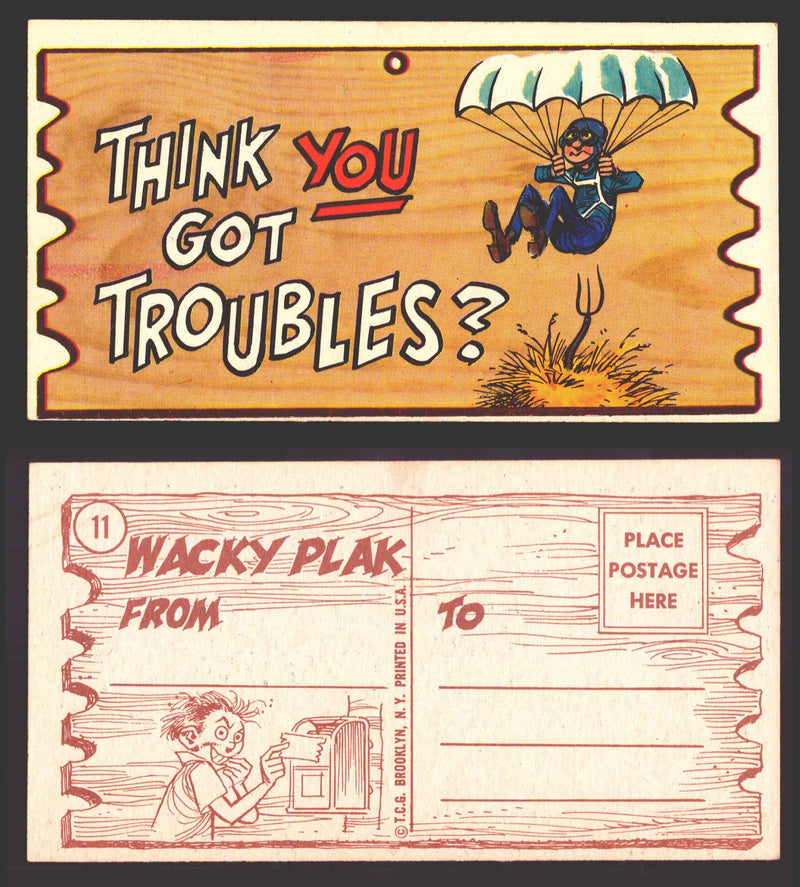 Wacky Plaks 1959 Topps Vintage Trading Cards You Pick Singles #1-88 #	 11   Think you got troubles?  - TvMovieCards.com