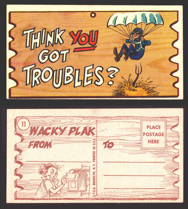 Wacky Plaks 1959 Topps Vintage Trading Cards You Pick Singles #1-88 #	 11   Think you got troubles?  - TvMovieCards.com