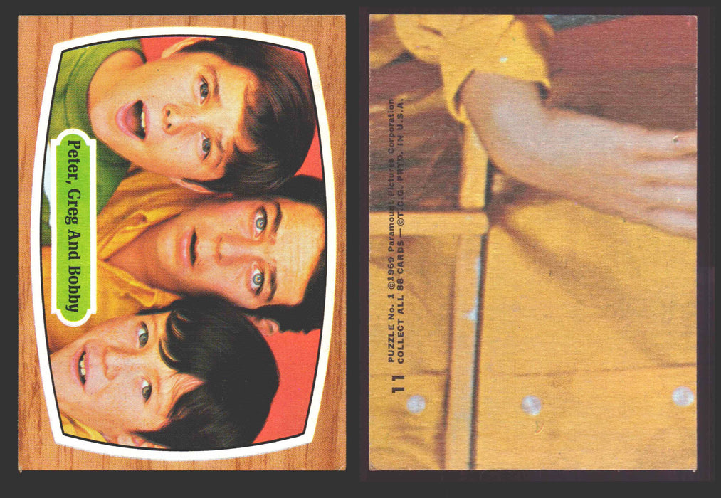1971 The Brady Bunch Topps Vintage Trading Card You Pick Singles #1-#88 #	11 Peter   Greg and Bobby  - TvMovieCards.com