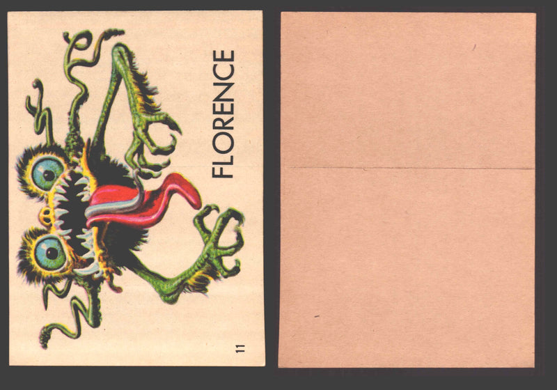 1965 Ugly Stickers Topps Trading Card You Pick Singles #1-44 with Variants 11 Florence - TvMovieCards.com