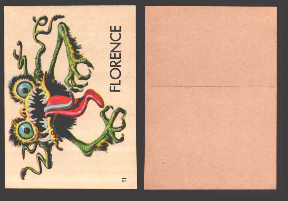 1965 Ugly Stickers Topps Trading Card You Pick Singles #1-44 with Variants 11 Florence - TvMovieCards.com