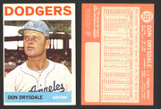 1964 Topps Baseball Trading Card You Pick Singles #100-#199 VG/EX #	120 Don Drysdale - Los Angeles Dodgers  - TvMovieCards.com
