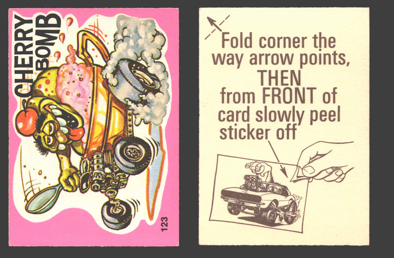 Fantastic Odd Rods Series 1 Vintage Sticker Cards Donruss #67-132 You Pick Singles
