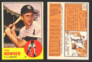 1963 Topps Baseball Trading Card You Pick Singles #100-#199 VG/EX #	124 Dick Howser - Kansas City Athletics  - TvMovieCards.com