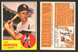 1963 Topps Baseball Trading Card You Pick Singles #100-#199 VG/EX #	124 Dick Howser - Kansas City Athletics  - TvMovieCards.com