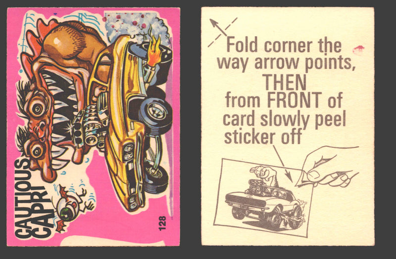 Fantastic Odd Rods Series 1 Vintage Sticker Cards Donruss #67-132 You Pick Singles