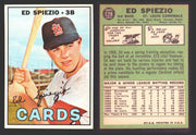 1967 Topps Baseball Trading Card You Pick Singles #100-#199 VG/EX #	128 Ed Spiezio - St. Louis Cardinals RC  - TvMovieCards.com