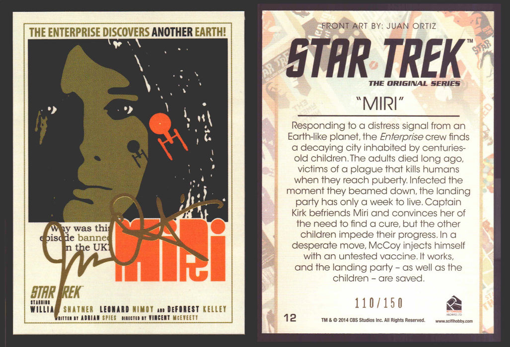 Star Trek Portfolio Prints Juan Ortiz Gold Parallel Trading Cards You Pick 1-80 #	   12   Miri  - TvMovieCards.com