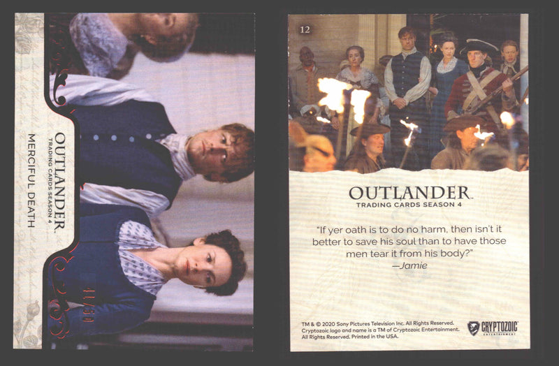 2020 Outlander Season 4 Red Foil Parallel Base Card You Pick Singles XX/50 12 Merciful Death - TvMovieCards.com