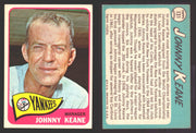 1965 Topps Baseball Trading Card You Pick Singles #100-#199 VG/EX #	131 Johnny Keane - New York Yankees  - TvMovieCards.com