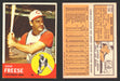 1963 Topps Baseball Trading Card You Pick Singles #100-#199 VG/EX #	133 Gene Freese - Cincinnati Reds  - TvMovieCards.com