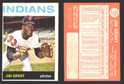 1964 Topps Baseball Trading Card You Pick Singles #100-#199 VG/EX #	133 Mudcat Grant - Cleveland Indians  - TvMovieCards.com