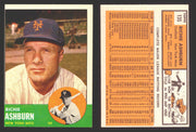 1963 Topps Baseball Trading Card You Pick Singles #100-#199 VG/EX #	135 Richie Ashburn - New York Mets  - TvMovieCards.com