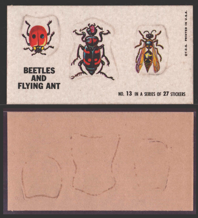 1967 Disgusting Disguises Sticker Trading Card You Pick Singles #1-27 #	 13   Beetles and Flying Ant  - TvMovieCards.com
