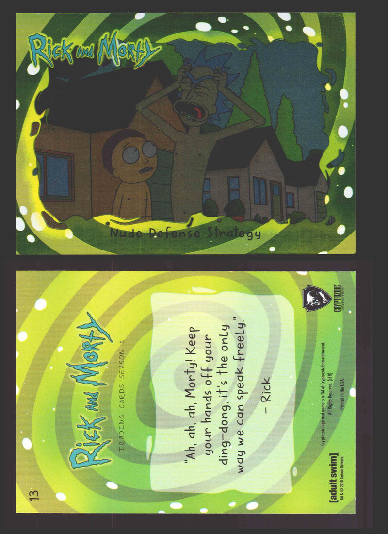 Rick and Morty Season 1 Base Foil Parallel Trading Card You Pick Singles #1-45 #	13  - TvMovieCards.com