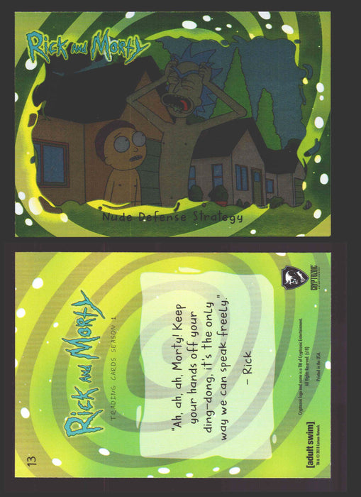 Rick and Morty Season 1 Base Foil Parallel Trading Card You Pick Singles #1-45 #	13  - TvMovieCards.com