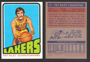 1971-72 Topps Basketball Trading Card You Pick Singles #1-#253 VG/EX #	144 Pat Riley - Los Angeles Lakers  - TvMovieCards.com