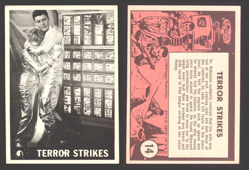 1966 Lost In Space Topps Vintage Trading Card #1-55 You Pick Singles # 14 Terror Strikes - TvMovieCards.com
