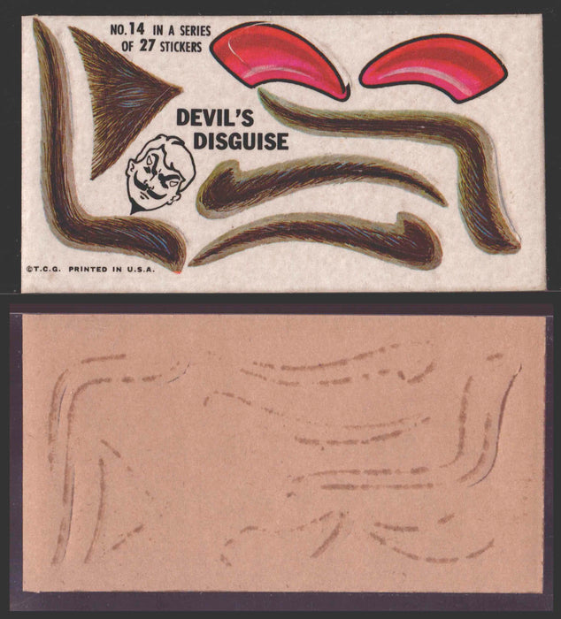 1967 Disgusting Disguises Sticker Trading Card You Pick Singles #1-27 #	 14   Devil's Disguise  - TvMovieCards.com