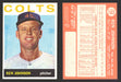 1964 Topps Baseball Trading Card You Pick Singles #100-#199 VG/EX #	158 Ken Johnson - Houston Colt .45's  - TvMovieCards.com