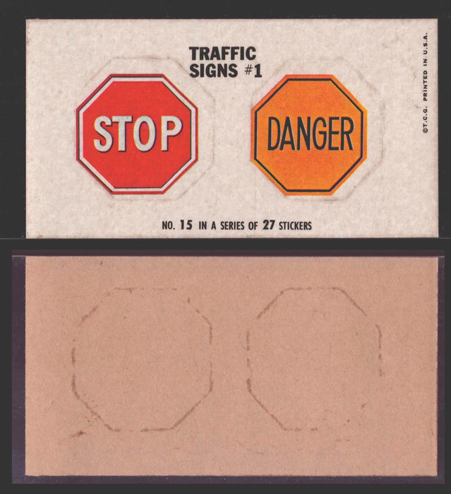 1967 Disgusting Disguises Sticker Trading Card You Pick Singles #1-27 #	 15   Traffic Signs #1  - TvMovieCards.com