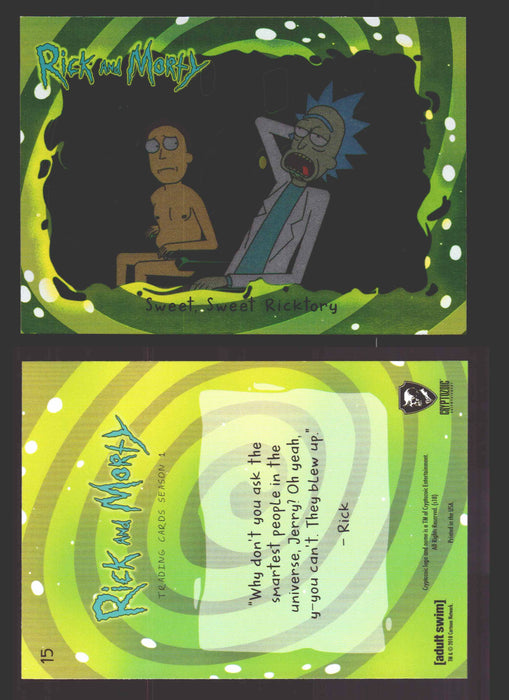 Rick and Morty Season 1 Base Foil Parallel Trading Card You Pick Singles #1-45 #	15  - TvMovieCards.com