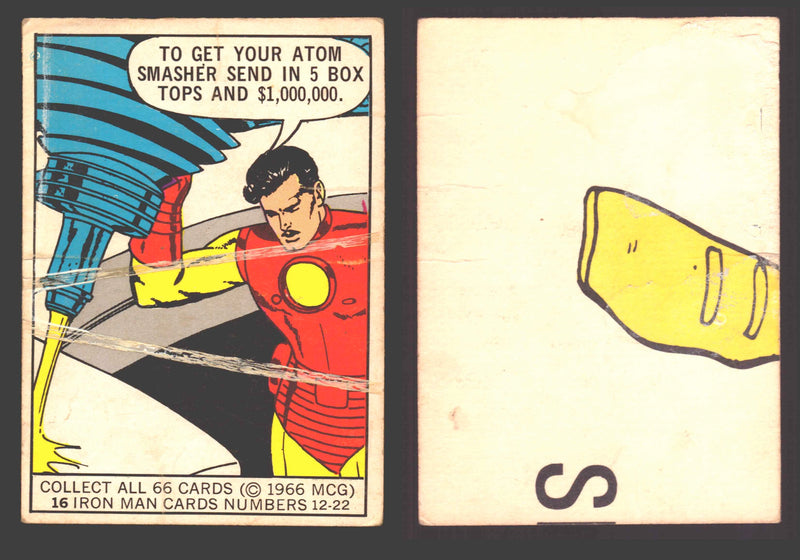 1966 Marvel Super Heroes Donruss Vintage Trading Cards You Pick Singles #1-66 #16 damaged - TvMovieCards.com