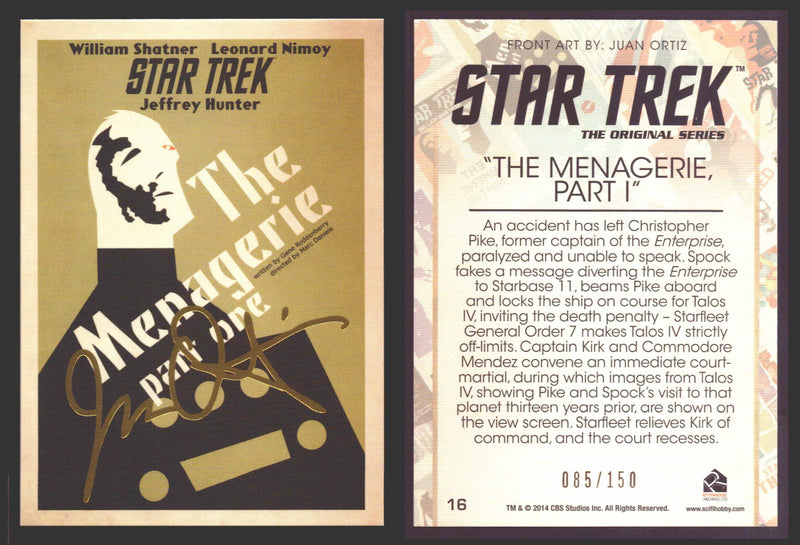 Star Trek Portfolio Prints Juan Ortiz Gold Parallel Trading Cards You Pick 1-80 #	   16   The Menagerie Part One  - TvMovieCards.com