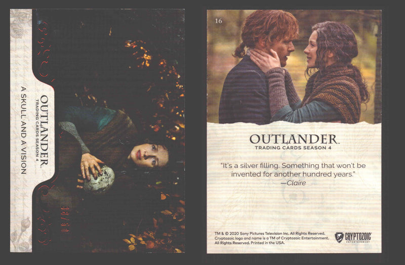 2020 Outlander Season 4 Red Foil Parallel Base Card You Pick Singles XX/50 16 A Skull and a Vision - TvMovieCards.com