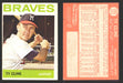 1964 Topps Baseball Trading Card You Pick Singles #100-#199 VG/EX #	171 Ty Cline - Milwaukee Braves  - TvMovieCards.com