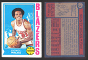1974-75 Topps Basketball Trading Card You Pick Singles #100-#199 VG/EX #	175 Sidney Wicks - Portland Trail Blazers  - TvMovieCards.com