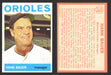 1964 Topps Baseball Trading Card You Pick Singles #100-#199 VG/EX #	178 Hank Bauer - Baltimore Orioles  - TvMovieCards.com