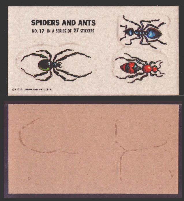 1967 Disgusting Disguises Sticker Trading Card You Pick Singles #1-27 #	 17   Spiders and Ants  - TvMovieCards.com