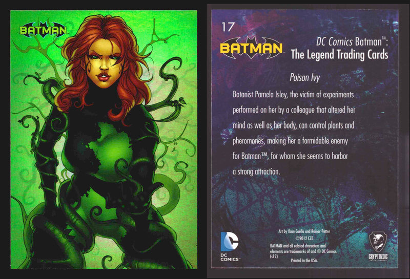DC Comics Batman The Legend Parallel HoloFoil Base Trading Card Singles #1-63 17 Poison Ivy - TvMovieCards.com